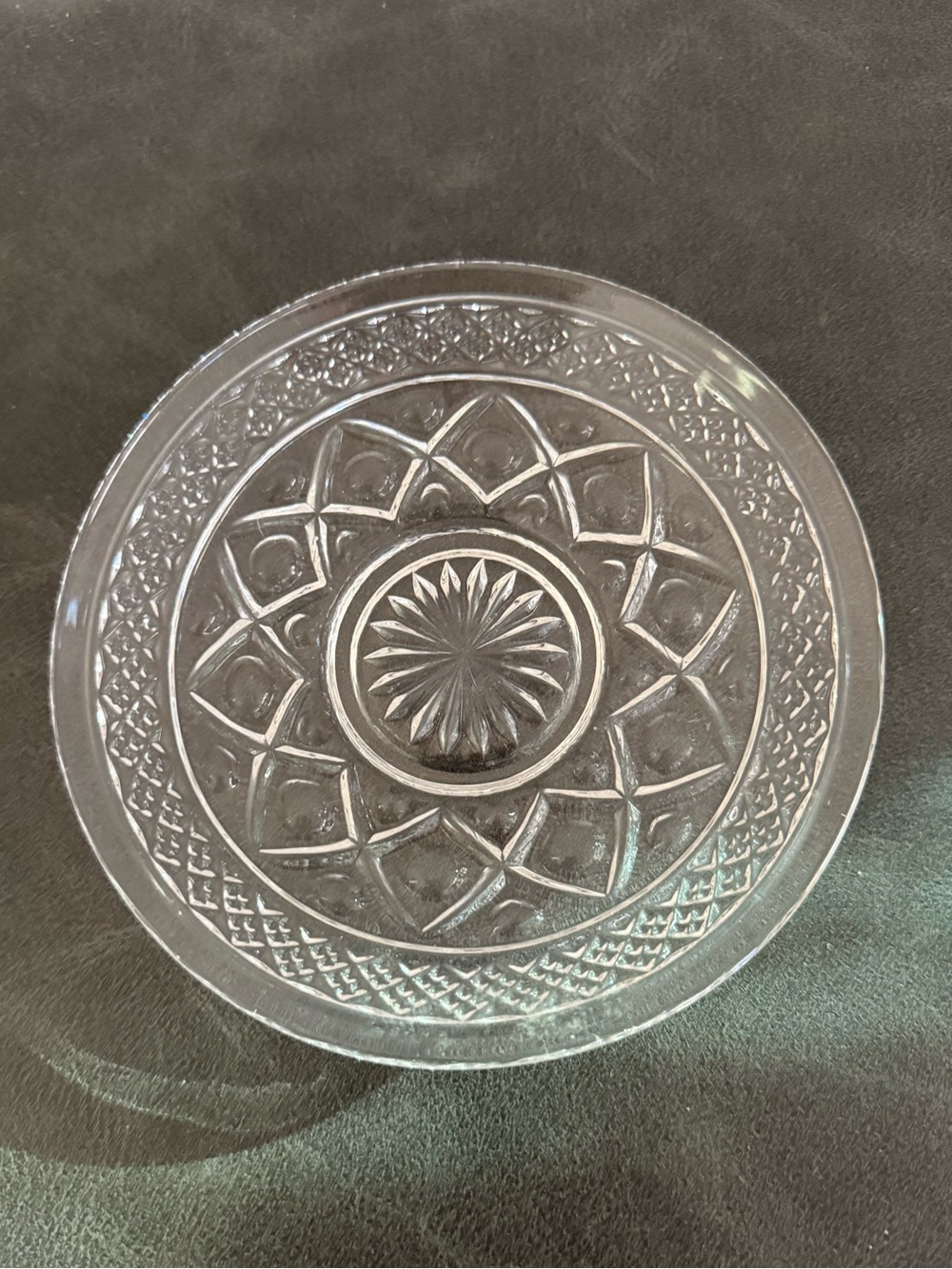 Imperial Glass Cape Cod Decorative Tea Plate- Clear 5.5”